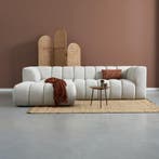 *WOONWINKEL* Bank Met Strepen Stiksel Grijsbeige Chaise Long, Huis en Inrichting, Banken | Bankstellen, Verzenden, Nieuw