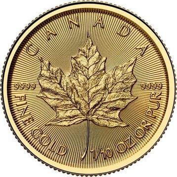 Gouden Maple Leaf 1/10 oz 2026, Verzenden, Noord-Amerika, Losse munt, Goud