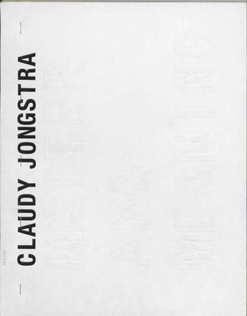 Claudy Jongstra / Matter and meaning | 9789085460404 |, Ophalen of Verzenden, Zo goed als nieuw, Jongstra, Claudy& Roode, de, Ingeborgh& Photography Jeroen Musch.