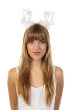 Haarband Rendier Lampjes Wit Diadeem Ree Eland Lichtjes Rudo, Ophalen of Verzenden, Nieuw, Accessoires