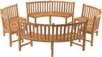 Ronde Tuinbank - Teak - Rond 200cm, Verzenden, Nieuw