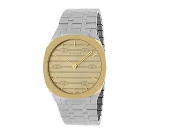 Veiling - Gucci | 25H Swiss Made Horloge met Gold Plated Wij, Nieuw