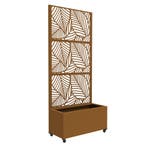 Tuinscherm Surnskoki met plantenbak 190x82x38 cm bruin casa., Tuin en Terras, Bloembakken en Plantenbakken, Verzenden, Nieuw