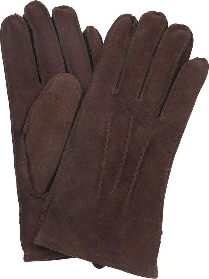 Suitable Suede Handschoen Donkerbruin maat XL Heren, Kleding | Heren, Mutsen, Sjaals en Handschoenen, Nieuw, Maat 56/58 (XL), Verzenden