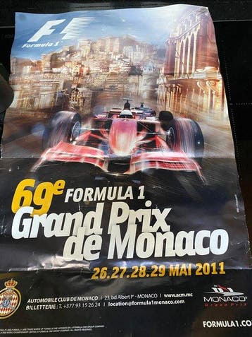 Ferrari - Ferrari - Affiche ORIGINALE grand prix MONACO 2011, Verzamelen, Nieuw