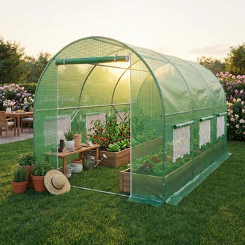Hobbykas 250x200 | Verzinkt Frame | Premium | OP=OP, Tuin en Terras, Staal, Folie, Ophalen of Verzenden, Kweekkas
