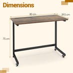 LIVSK Mobiele Bijzettafel Bureau - Op Wieltjes - Gleuf voor, Verzenden, Nieuw