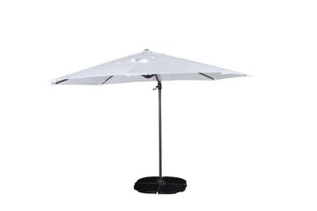 Ronde Zweefparasol - Fleur - 3m - Zwart/wit - The Outsider, Verzenden, Nieuw