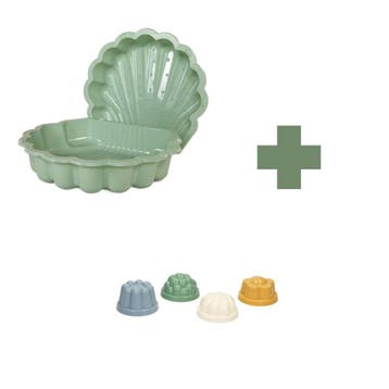 SET Zand- en Water Schelp Pastel Groen, en zandvormen, Ophalen of Verzenden, Nieuw