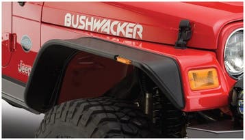 Bushwacker 97-06 Jeep TJ Flat Style Flares 2pc - Black, Ophalen of Verzenden, Nieuw