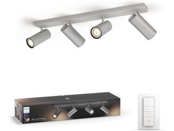 Philips Hue Buratto - Spotlamp - 4x GU10 LED - Wit (4-spot), Verzenden, Zo goed als nieuw