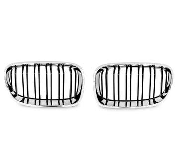Grill Nieren BMW F20/F21 11-15 Glans Zwart/Chroom Dubbel, Auto-onderdelen, Ophalen of Verzenden, Nieuw