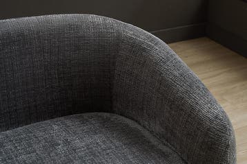 Bank VOQUE 200cm 3-zits chenille grijs - 47466, Ophalen of Verzenden, Nieuw