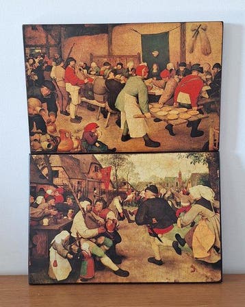 Wanddecoratie (2) - Frankrijk - Set van twee afdrukken op