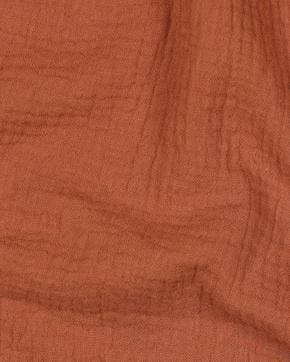 Double Gauze Katoen Cognac, Nieuw, Bruin