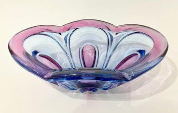 Chribska - Josef Hospodka multicolored bowl - Kom -, Antiek en Kunst, Antiek | Glas en Kristal