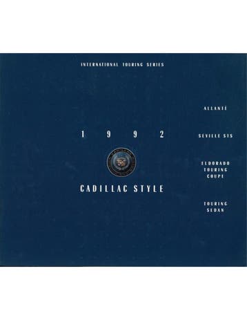 1992 CADILLAC PROGRAMMA BROCHURE ENGELS (USA), Nieuw, Author