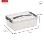 Sunware Q-line Opbergbox Transparant/Grijs 4 liter Set van 6, Doe-het-zelf en Verbouw, Kratten en Dozen, Ophalen of Verzenden