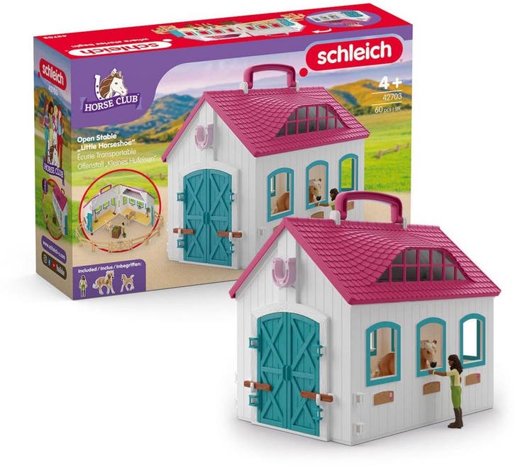 schleich HORSE CLUB - Open stal - 42703, Kinderen en Baby's, Speelgoed | Overig, Verzenden