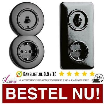 BAKELIET schakelmateriaal voor 23:59 besteld, morgen binnen!, Huis en Inrichting, Ophalen of Verzenden, Nieuw