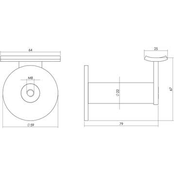 Intersteel Leuninghouder zwaar hol zadel - RVS, Verzenden, Nieuw