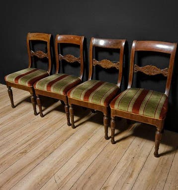 Stoel (4) - Hout, Textiel, Antiek en Kunst