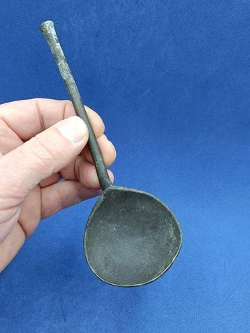 16th-17th century pewter Spoon with Marked Bowl - Dutch - 17