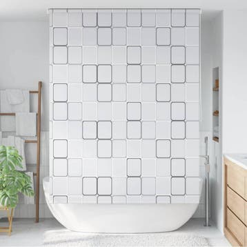 vidaXL Rolgordijn voor douche 140x240 cm vierkant, Verzenden, Nieuw, Wit