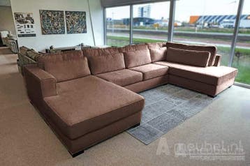 U-Bank Arnhem - u-banken - Bruin, Nieuw, 150 cm of meer, Stof, 300 cm of meer
