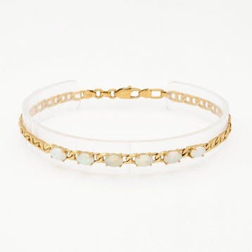 Armband - 18 karaat Geel goud - Opaal, Nieuw