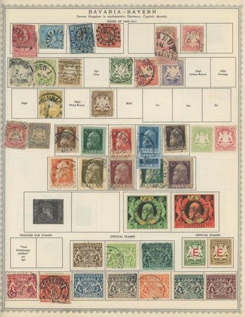 Beieren 1849 - Duitsland / Beieren - Samenstelling sinds de, Gestempeld