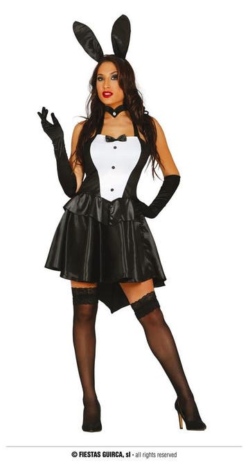 Sexy Bunny Kostuum Zwart/Wit, Kleding | Dames, Carnavalskleding en Feestkleding, Ophalen of Verzenden, Nieuw