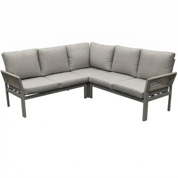 Saigon hoek loungeset 3 delig latte zand aluminium, Ophalen of Verzenden, Nieuw