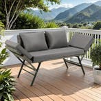 3-Zits Polyrattan Tuinbank &amp; Ligstoel 176 cm, Verzenden, Nieuw