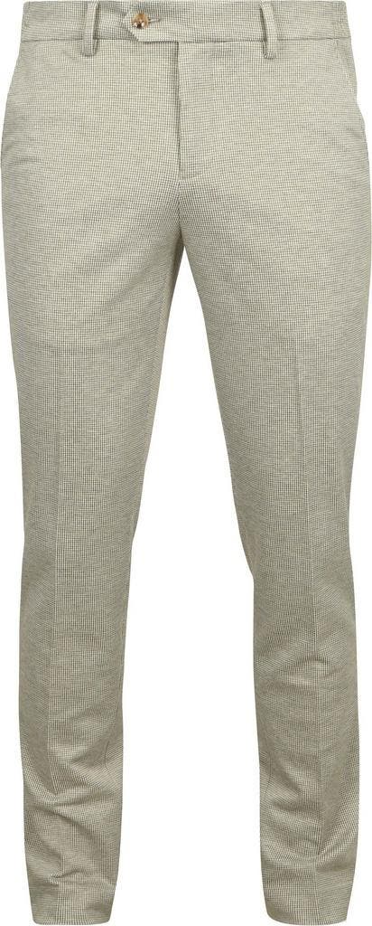 Suitable Das Pantalon Houndstooth Olive maat 54 Heren, Kleding | Heren, Broeken en Pantalons, Groen, Nieuw, Maat 52/54 (L), Verzenden