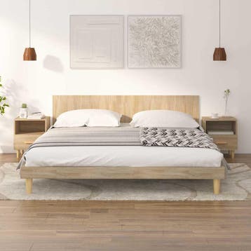 vidaXL Nachtkastjes 2 st 40x35x47 cm sonoma eikenkleurig, Minder dan 45 cm, Verzenden, Nieuw, Minder dan 55 cm