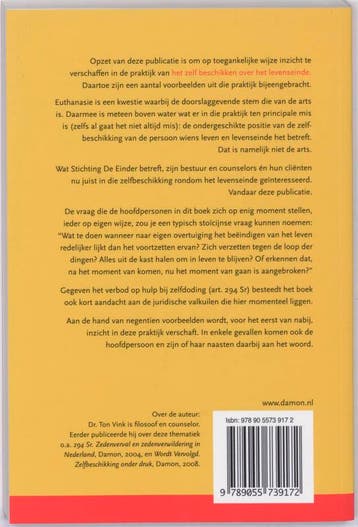 Zelf over het Levenseinde beschikken 9789055739172 T. Vink, Verzenden, Zo goed als nieuw, T. Vink