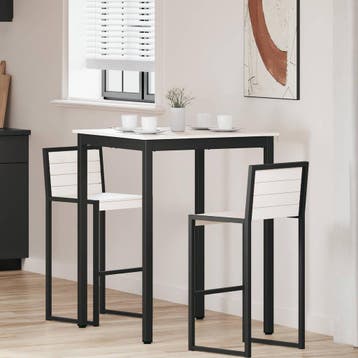 vidaXL Bartafel Wit 80 x 80 x 105 cm Massief grenenhout, Verzenden, Nieuw