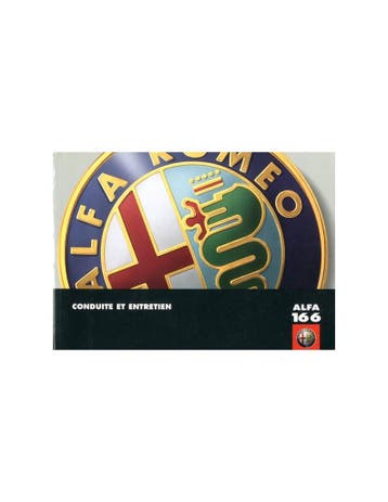 2000 ALFA ROMEO 166 OWNERS MANUAL FRENCH