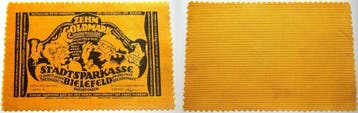 10 goudmark 1923-12-15 Stadtsparkasse Bielefeld, Verzenden