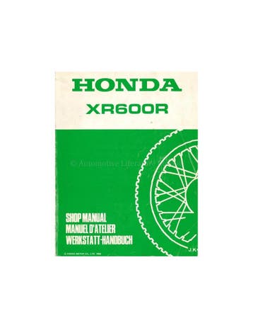 1988 HONDA XR600R WERKPLAATSHANDBOEK