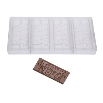 Chocolademal Chocolate World Tablet Thank You (4x) 118x50mm, Verzenden, Nieuw