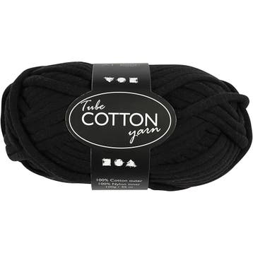 Textielgaren, L: 45 M, zwart, 100 gr/ 1 bol, Nieuw