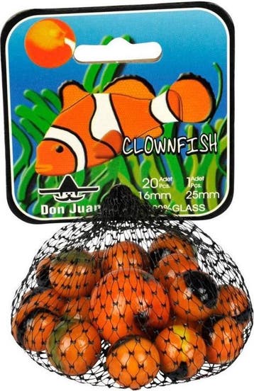 Clownfish knikkers (21 stuks) | Don Juan - Buitenspeelgoed, Kinderen en Baby's, Verzenden, Nieuw