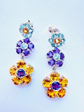 2-delige sieradenset - 18 karaat Witgoud - 17.00ct. tw.