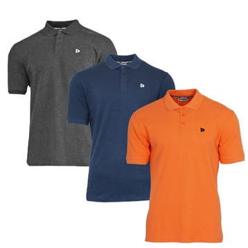 Donnay Donnay Heren - 3-Pack - Polo shirt Noah - Donkergrijs, Verzenden, Nieuw