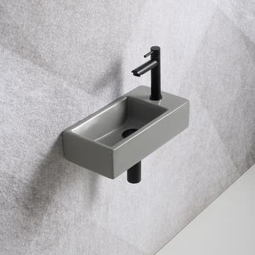 Fonteinset Mia 40.5x20x10.5cm mat grijs rechts inclusief, Verzenden, Nieuw