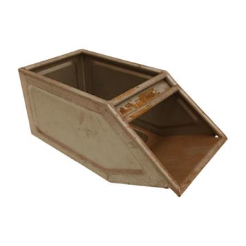 Magazijnbak 315x150x145 mm, grijs metaal, met grijpopening,, Ophalen of Verzenden