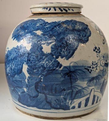 Gemberpot - Porselein - puntgaaf