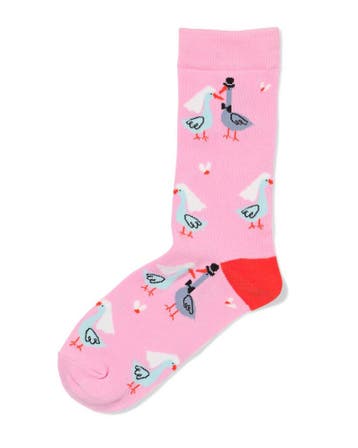 HEMA Sokken voor volwassenen love birds roze van €5.59 sale, Kleding | Dames, Verzenden, Nieuw, Roze
